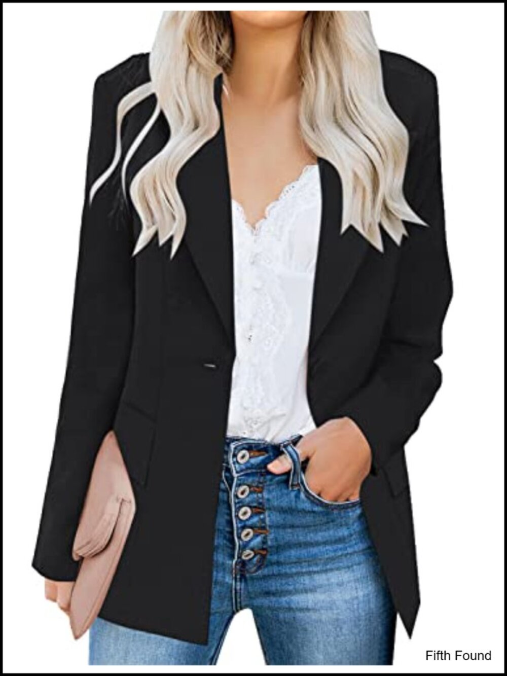 Women's Long Sleeve Notch Lapel Blazer Suit Jacket